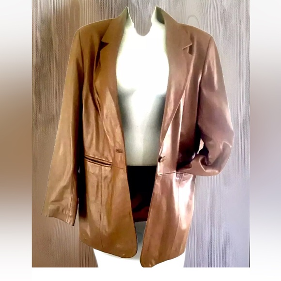 Denim&Co Jackets & Blazers - 🤎DENIM & Co.🤎 LEATHER BLAZER COAT JACKET NWOT❣️